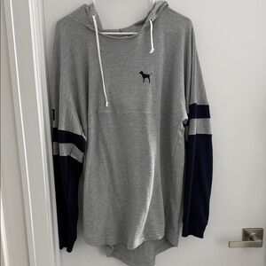 Pink - Michigan Wolverines Gray and Navy Hooded Sweatshirt